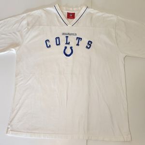 "NFL"  Indianapolis Colts  Extra Large  White  Cotton  V-Neck  Pull-Over Jersey